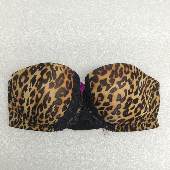 La Senza Strapless Bra Size 34D Leopard print.